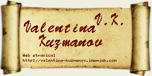 Valentina Kuzmanov vizit kartica
